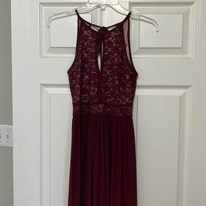 MORGAN & CO. Burgundy maroon formal gown dress womens size 1